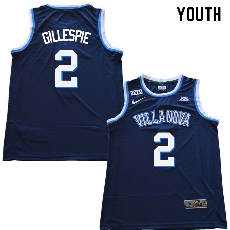 2018 Youth #2 Collin Gillespie Willanova Wildcats College Basketball Jerseys Sale-Navy